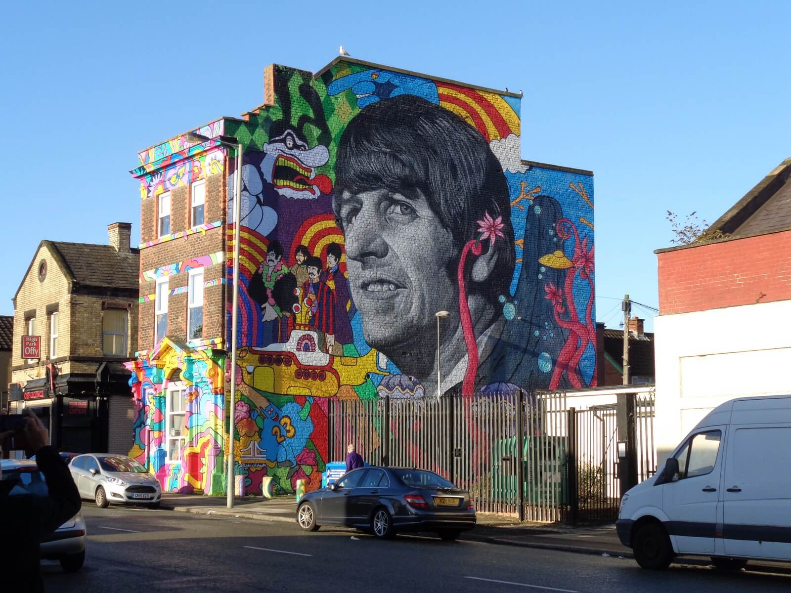 Foto: Wandgemlde mit Ringo Starr in Liverpool - Lupe Reisen