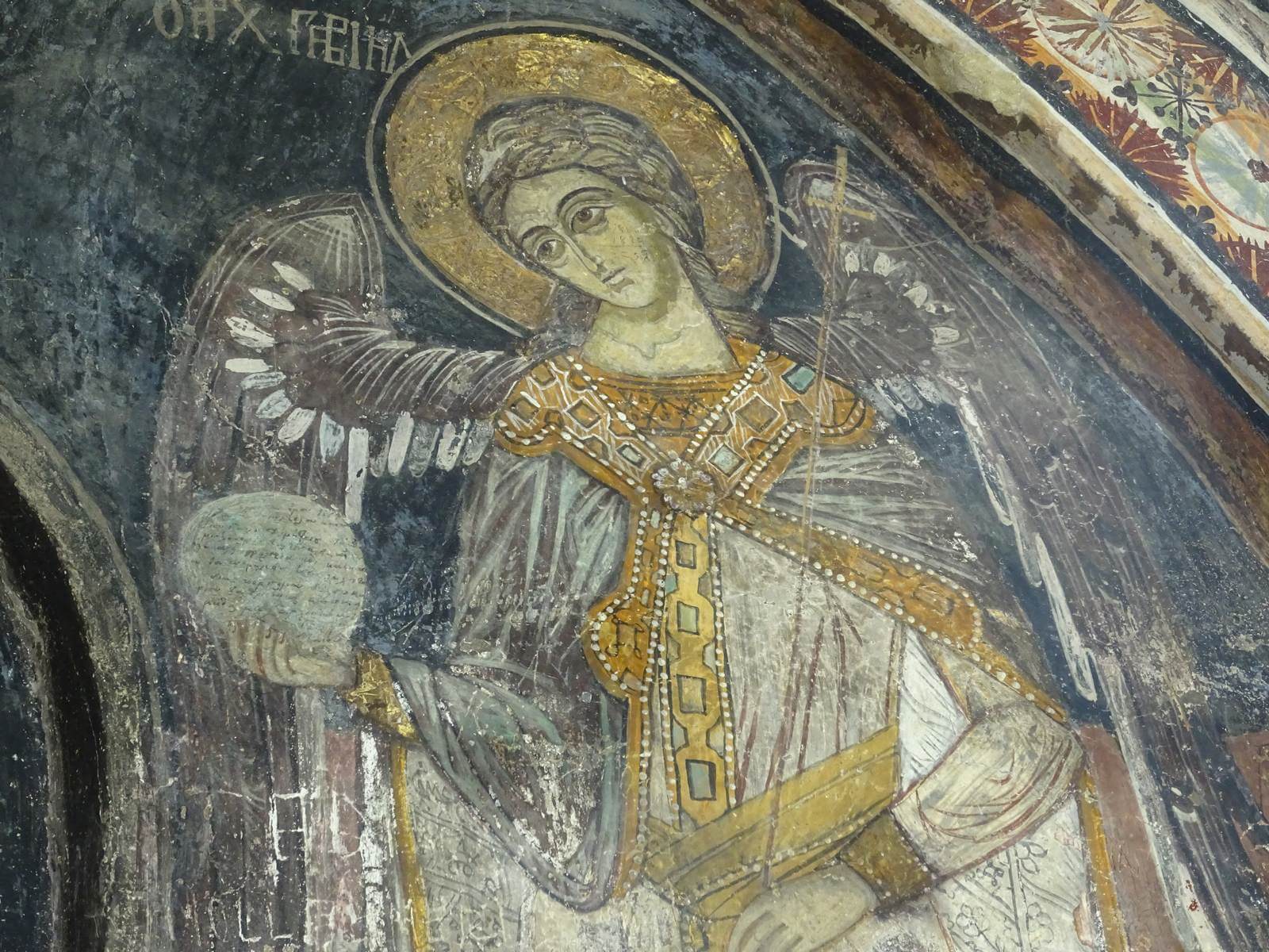 Foto: Fresken-Detail in einer Aromunen-Kirche in Voskopoja - Lupe Reisen