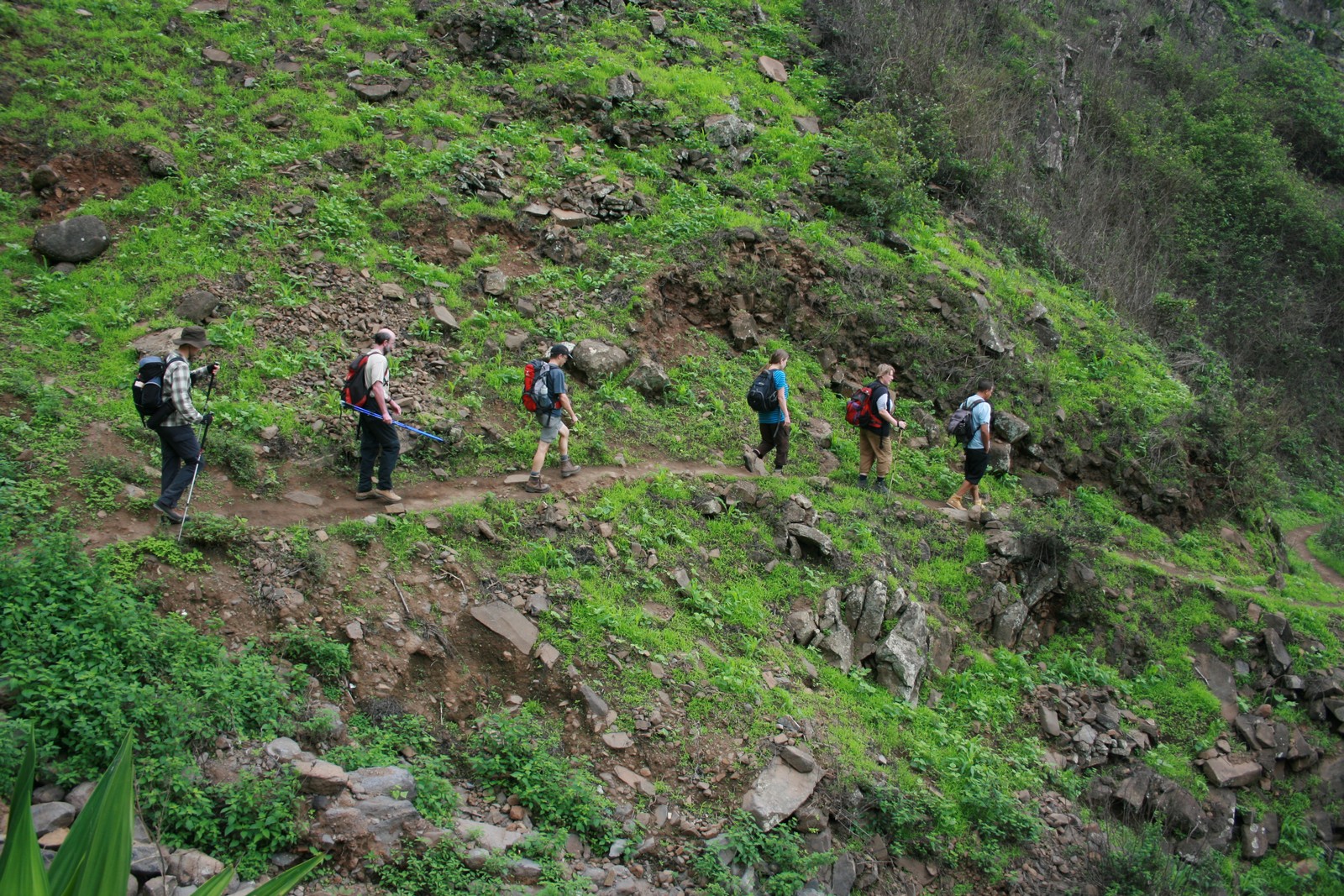 Wandergruppe im Gebirge auf Santo Antao - Lupe Reisen