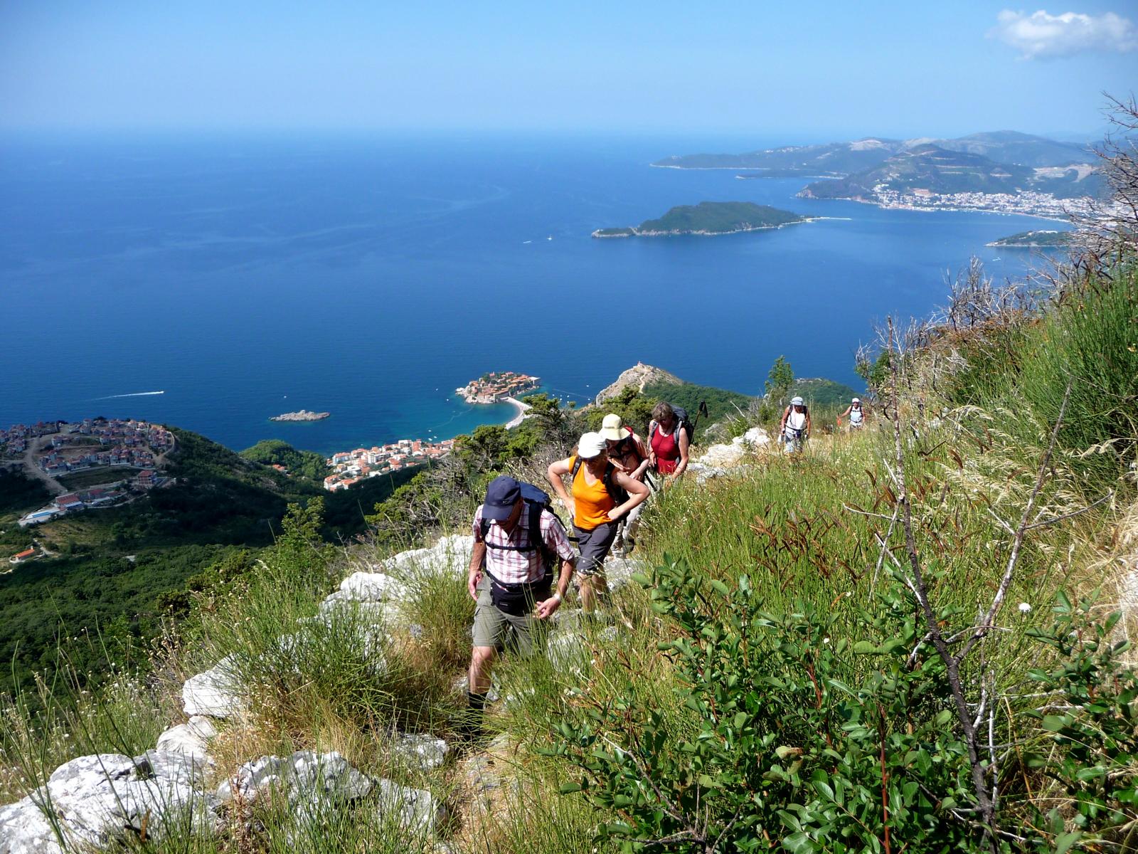Wanderung hoch ber der Kste von Montenegro - Lupe Reisen